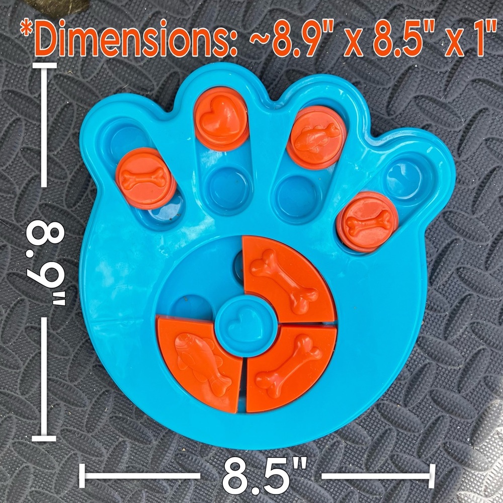 Dog Puzzle Paw Print Pet Toy, Hide & Seek the Treats Game, Puppy Cat Guinea Pig - Picture 4 of 16